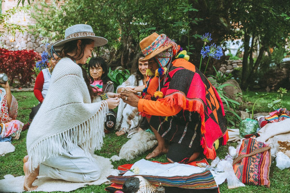 Regan Hillyer with a Peruvian elder at Abundance Recode